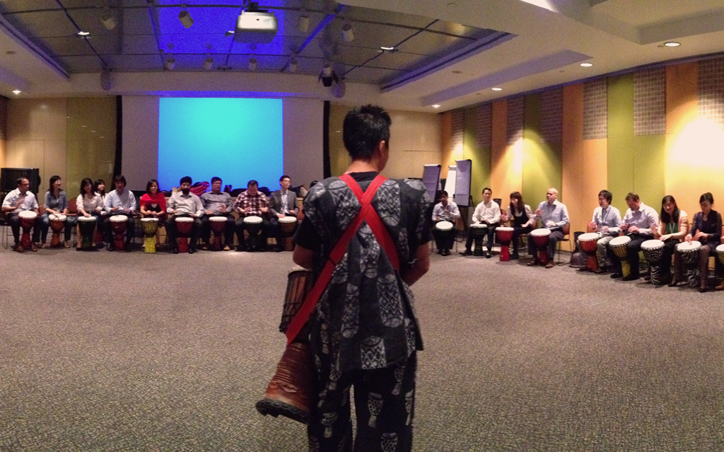 Corporate Drumming by Kelvin Kew